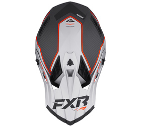 Casque cross FXR Helium Carbon Orange 2026 Dessus