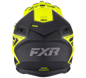 Casque cross FXR Helium Jaune Fluo 2026 Derrière