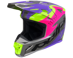 Casque cross Kenny Master Purple Grey 2027 Côté