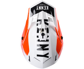 Casque cross Kenny Performance White Red 2024 Dessus