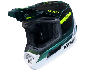 Casque cross Kenny Performance Green Diamond 2026 Côté