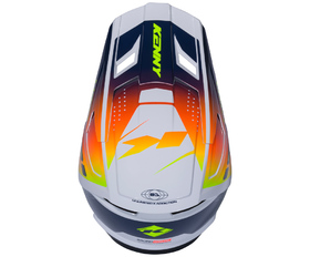 Casque cross Kenny Performance Navy Orange 2026 Dessus