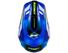 Casque cross Kenny Performance Racing Blue 2027 Dessus