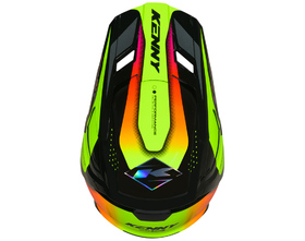 Casque cross Kenny Performance Racing Neon Yellow 2027 Dessus