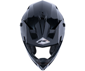 Casque cross Kenny Performance Solid Black 2024 Dessus