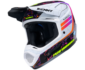 Casque cross Kenny Performance Wave Black White 2026 Côté