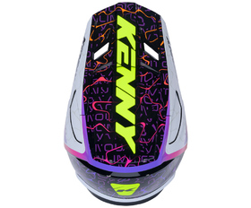 Casque cross Kenny Performance Wave Black White 2026 Dessus