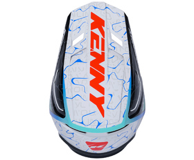 Casque cross Kenny Performance Wave Blue White 2026 Dessus