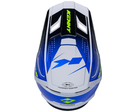 Casque cross Kenny Performance White Blue 2026 Dessus