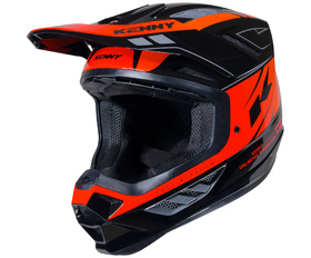 Casque cross Kenny Titanium Black Orange Gradient 2026 Côté