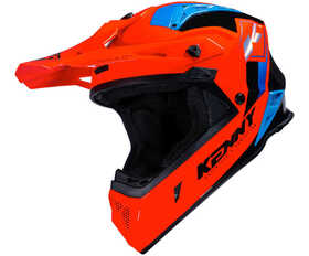 Casque cross Kenny Titanium Neon Red 2024 Côté