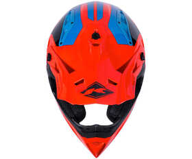 Casque cross Kenny Titanium Neon Red 2024 Dessus