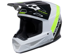 Casque cross Kenny Track Blast White Neon Yellow 2027 Côté