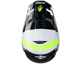 Casque cross Kenny Track Blast White Neon Yellow 2027 Dessus