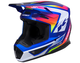 Casque cross Kenny Track Focus Candy Blue 2027 Côté