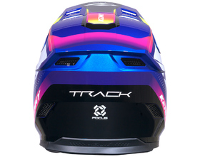 Casque cross Kenny Track Focus Candy Blue 2027 Derrière