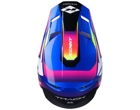 Casque cross Kenny Track Focus Candy Blue 2027 Dessus
