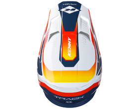 Casque cross Kenny Track Focus Orange Navy 2027 Dessus