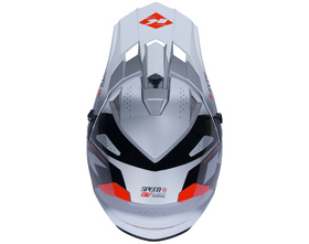 Casque cross Kenny Track Speed Black Red 2026 Dessus