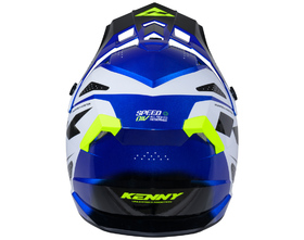 Casque cross Kenny Track Speed Neon Blue 2026 Derrière