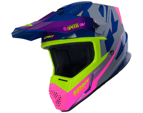 Casque cross Kenny Track Speed Purple Pink 2026 Côté