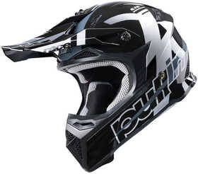 Casque cross Pull-In Race Black Grey 2024 Côté