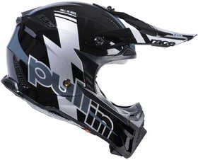 Casque cross Pull-In Race Black Grey 2024