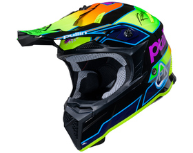 Casque cross Pull-In Team Neon 2026 Côté