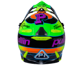 Casque cross Pull-In Team Neon 2026 Derrière