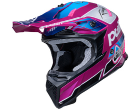 Casque cross Pull-In Team Silver 2026 Côté
