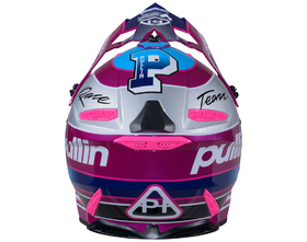 Casque cross Pull-In Team Silver 2026 Derrière