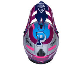 Casque cross Pull-In Team Silver 2026 Dessus