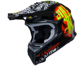 Casque cross Pull-In Trash Red 2026 Côté