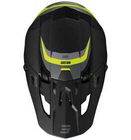 Casque cross Shot Core Custom Jaune Fluo 2024 Dessus