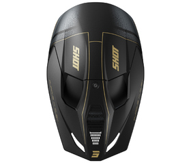 Casque cross Shot Furious Dust Gold 2026 Dessus