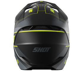 Casque cross Shot Furious Dust Jaune Fluo 2026 Derrière