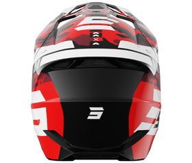 Casque cross Shot Furious Flash Rouge 2026 Derrière