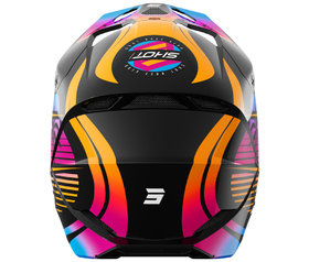 Casque cross Shot Furious Miami 2026 Derrière