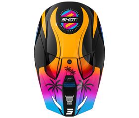 Casque cross Shot Furious Miami 2026 Dessus