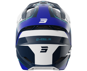 Casque cross Shot Furious Stadium Bleu 2027 Derrière