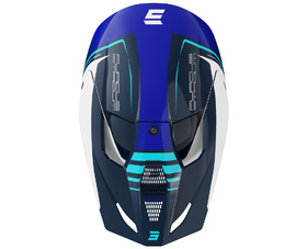 Casque cross Shot Furious Stadium Bleu 2027 Dessus