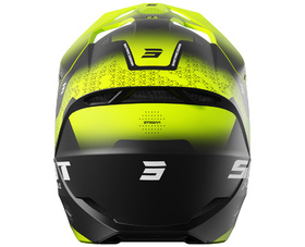 Casque cross Shot Furious Stream Jaune Fluo 2027 Derrière