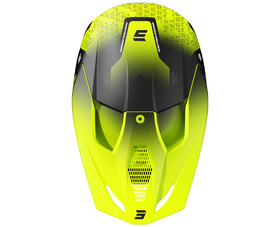 Casque cross Shot Furious Stream Jaune Fluo 2027 Dessus