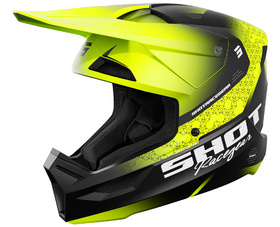 Casque cross Shot Furious Stream Jaune Fluo 2027