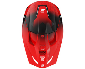 Casque cross Shot Furious Stream Rouge 2027 Dessus
