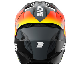 Casque cross Shot Furious Zebra Jaune Fluo 2027 Derrière