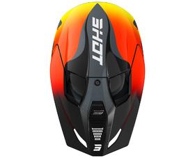 Casque cross Shot Furious Zebra Jaune Fluo 2027 Dessus