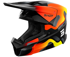Casque cross Shot Furious Zebra Jaune Fluo 2027