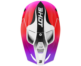 Casque cross Shot Furious Zebra Rose 2027 Dessus