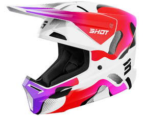 Casque cross Shot Furious Zebra Rose 2027